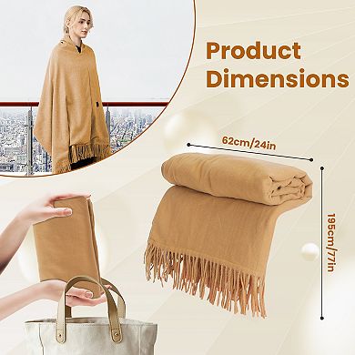 Wearable USB Heated Shawl Blanket with Zipper