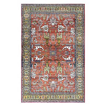 Washable Bohemian 3x5 Area Carpet, Non Slip Backing Washable Area Rugs