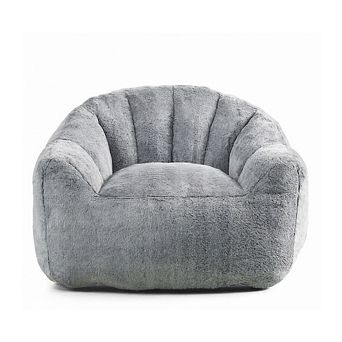 GOODSILO Large Memory Foam Bean Bag Sofa Chair with Armrests for Living Room and Bedroom Comfort