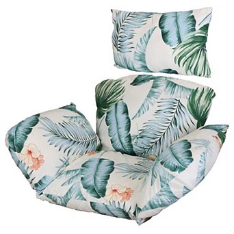 Egg Chair Cushion Thick Soft Hanging Swing Seat Pad with Headrest