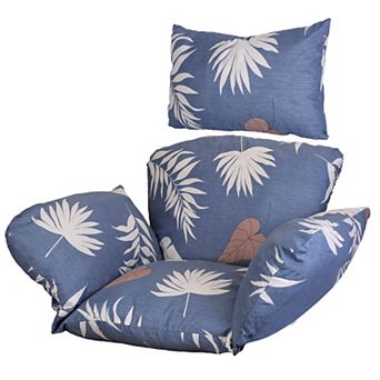 Egg Chair Cushion Thick Soft Hanging Swing Seat Pad with Headrest