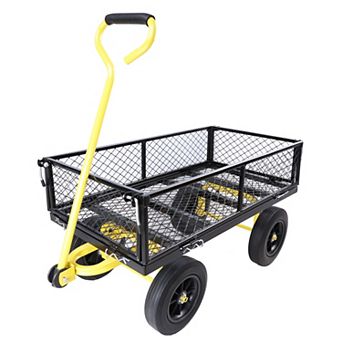 Whisen Metal Solid Wheels Tools Cart, Wagon Cart, Garden Cart