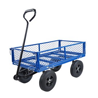 Whisen Metal Solid Wheels Tools Cart, Wagon Cart, Garden Cart