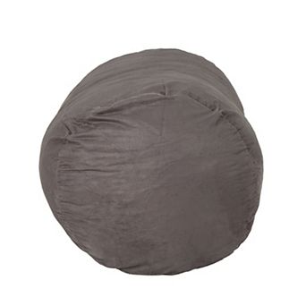 GOODSILO Large Cylindrical Foam-Filled Bean Bag Chair with Removable Cover
