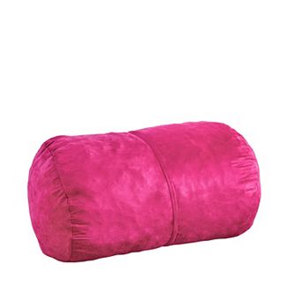 GOODSILO Large Cylindrical Foam-Filled Bean Bag Chair with Removable Cover