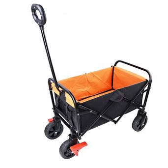 Whisen Mini Folding Wagon, Portable Hand Cart for Garden, Shopping, Beach