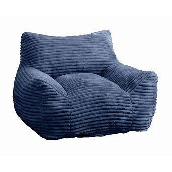 GOODSILO Oversized Bean Bag Chair with Armrests - Corduroy Foam Filled Lounge Floor Sofa