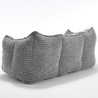 GOODSILO Extra Large Square Beanbag Chair with High Resilience Foam Core for Comfortable Lounging