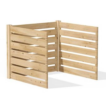 Cedar Wood Compost Bin Add-On for Multi Bin Backyard Composting Setup, 36 in W, Natural
