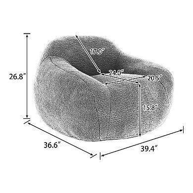 GOODSILO Giant Memory Foam Bean Bag Sofa Chair with Armrests for Comfortable Lounging