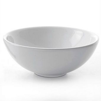 Modern Round Vessel Sink 16-Inch in White Ceramic with Non-Porous Surface for Bathroom Vanities