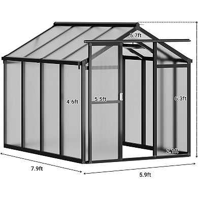 6×8 FT All-Season Greenhouse