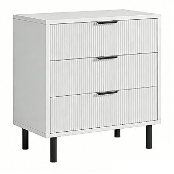 Wave Fluted 3-Drawer Dresser