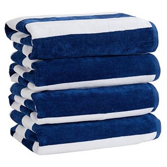 Market & Place Cotton Cabana Stripe Beach Towel Set
