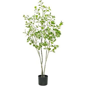 ANIXOL Artificial Ficus Tree with Lifelike Heart-Shaped Leaves and Realistic Trunk