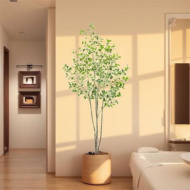 ANIXOL Artificial Ficus Tree with Lifelike Heart-Shaped Leaves and Realistic Trunk