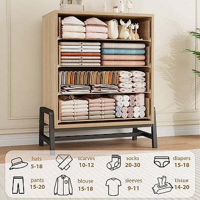 ANIXOL 4-Drawer Wood Dresser