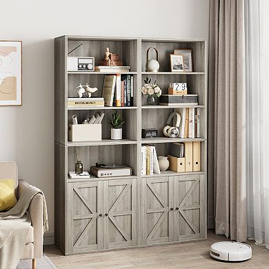 ANIXOL Farmhouse Bookcase with Doors