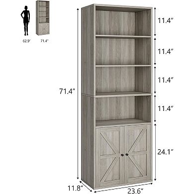 ANIXOL Farmhouse Bookcase with Doors