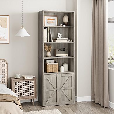 ANIXOL Farmhouse Bookcase with Doors