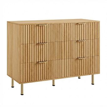 ANIXOL 6-Drawer Fluted Bedroom Dresser