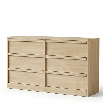ANIXOL Wood Dresser Organizer for Bedroom with Large Storage