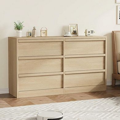 ANIXOL Wood Dresser Organizer for Bedroom with Large Storage