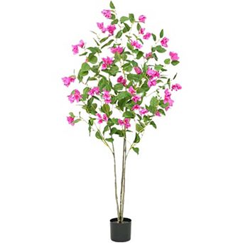 ANIXOL Artificial Bougainvillea Tree with Lifelike Blossoms and Flexible Branches for Home Décor