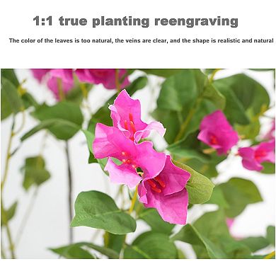 ANIXOL Artificial Bougainvillea Tree with Lifelike Blossoms and Flexible Branches for Home Décor