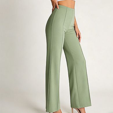 Women's High Waist Long Pants Slim Fit Casual Trousers
