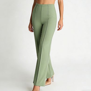 Women's High Waist Long Pants Slim Fit Casual Trousers