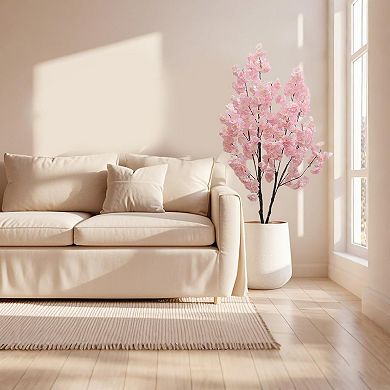 ANIXOL Artificial Cherry Blossom Tree with Realistic Blooms and Adjustable Branches