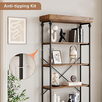 ANIXOL 6-Tier Industrial Bookcase