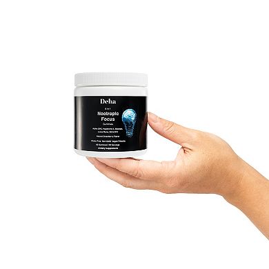 Focus Gummies Nootropic Brain Supplements - Vegan, Non-GMO, Gluten-Free 60 Ct