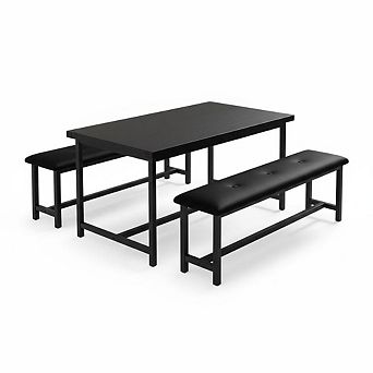 ANIXOL 3 pc Dining Table Set with Benches