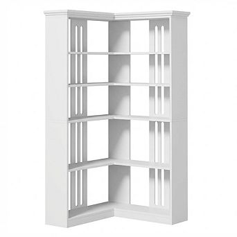ANIXOL Corner 5 tier L-Shaped Bookshelf