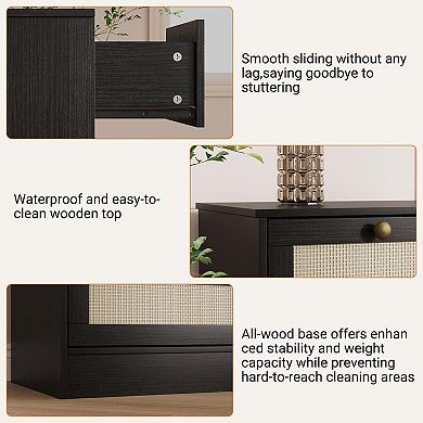 ANIXOL 12-Drawer Wood Dresser and TV Stand