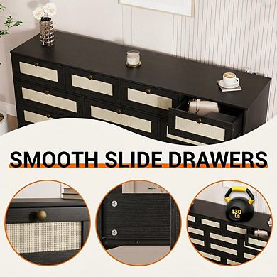 ANIXOL 12-Drawer Wood Dresser and TV Stand
