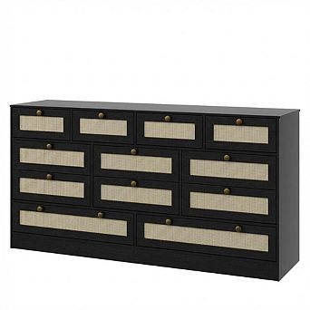 ANIXOL 12-Drawer Wood Dresser and TV Stand