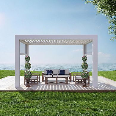 ANIXOL Artificial Triple Ball Topiary, UV-Resistant Outdoor Décor