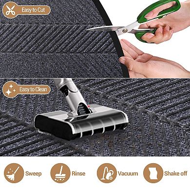 ANIXOL Heavy Duty All-Weather Door Mat with Low-Profile, Non-Slip Design
