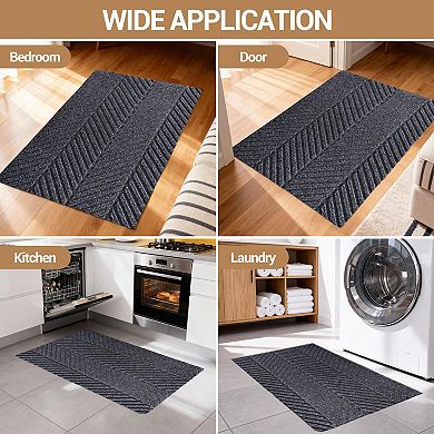 ANIXOL Heavy Duty All-Weather Door Mat with Low-Profile, Non-Slip Design