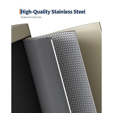 ANIXOL 2.6 Gallon Stainless Bathroom Trash Can