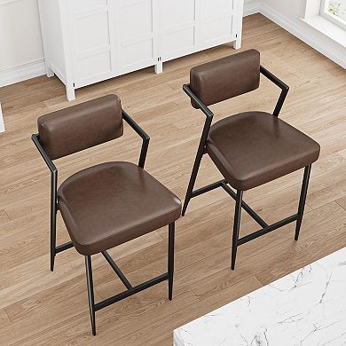 ANIXOL Upholstered Bar Stools Set of 2