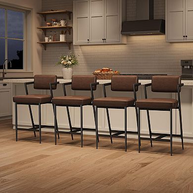 ANIXOL Upholstered Bar Stools Set of 2