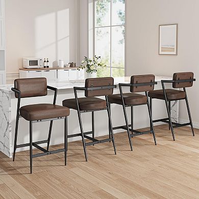 ANIXOL Upholstered Bar Stools Set of 2