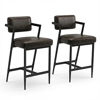 ANIXOL Upholstered Bar Stools Set of 2