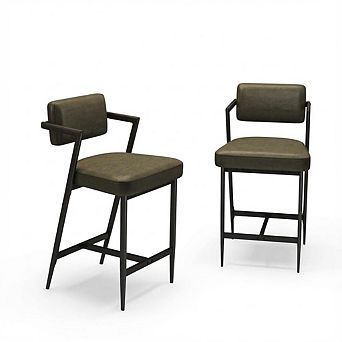 ANIXOL Upholstered Bar Stools Set of 2
