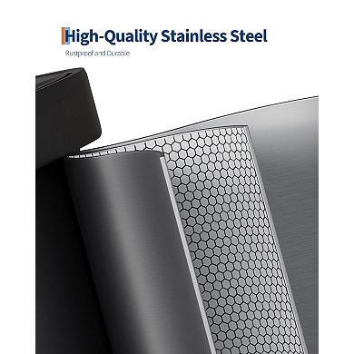 ANIXOL 13.2-Gallon Stainless Steel Step Trash Can