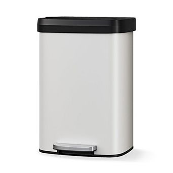 ANIXOL 13.2-Gallon Stainless Steel Step Trash Can
